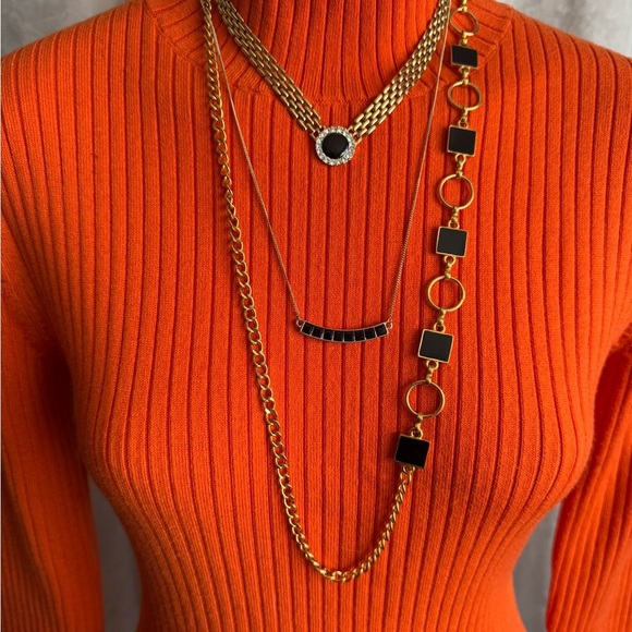 Necklace Jewelry Lot Elegant Glitz and Glam Gold and Silver Women's 8 Pieces - Picture 2 of 15